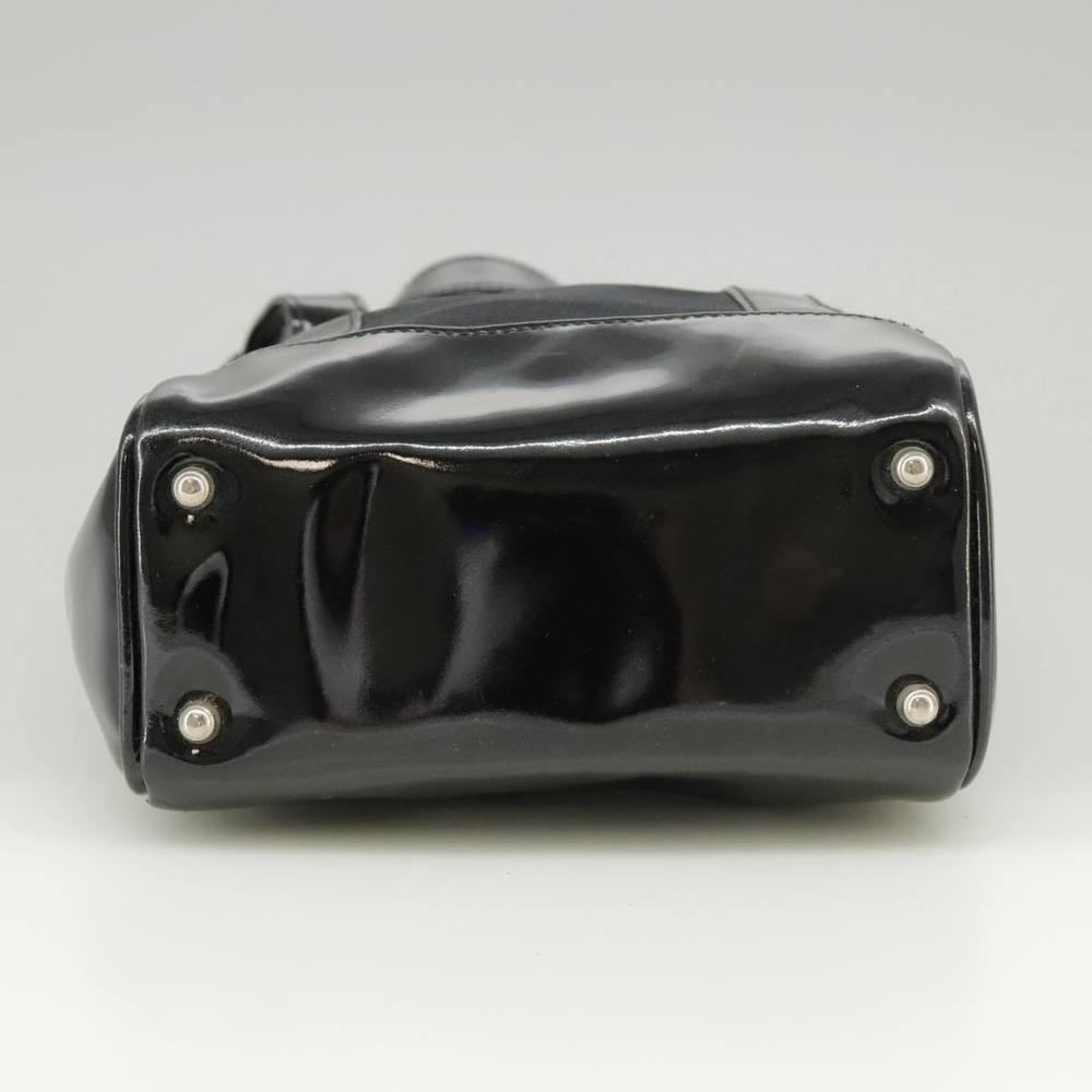 GUCCI Hand Bag Enamel Black Auth ti2465 - Picture 5 of 16